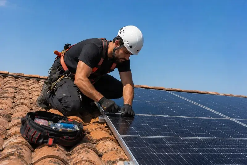 Maintenance et monitoring de panneaux solaires à Brézilhac