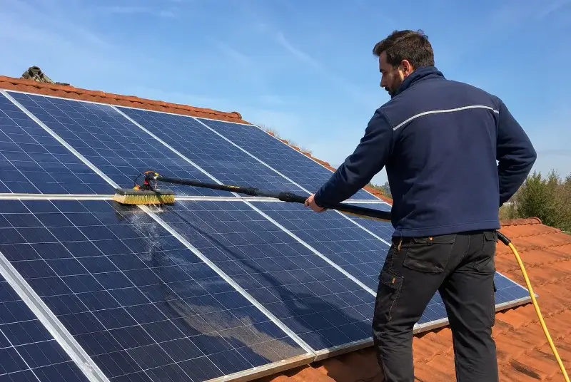 Nettoyage et entretien de panneaux solaires à Brézilhac